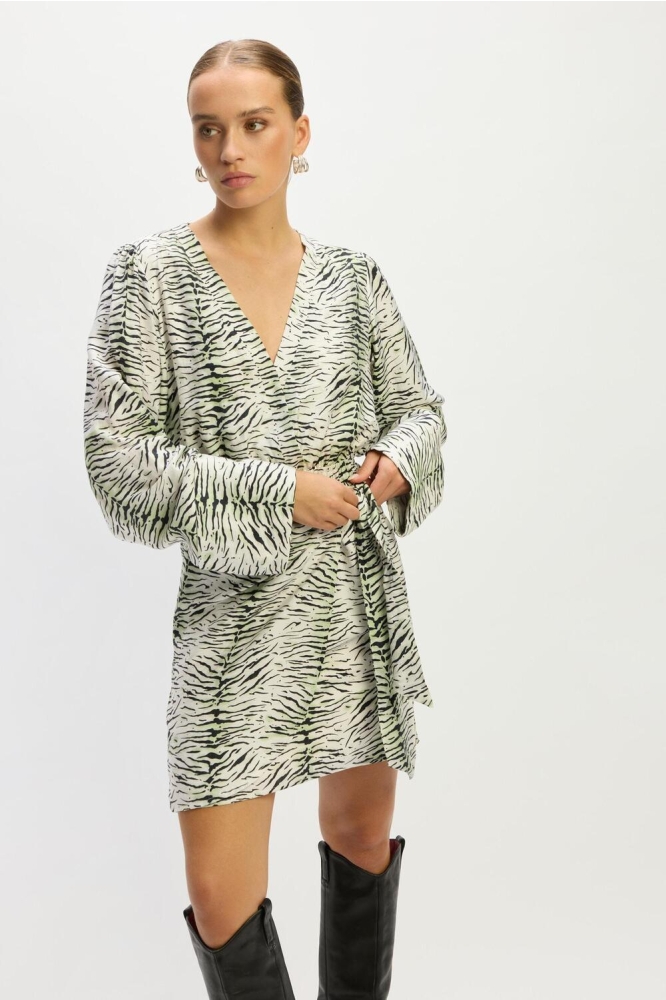 WOVEN ZEBRA WRAP DRESS LISELLE R2505331693 950 ZEBRA
